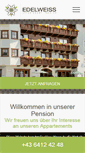 Mobile Screenshot of pension-edelweiss.cc